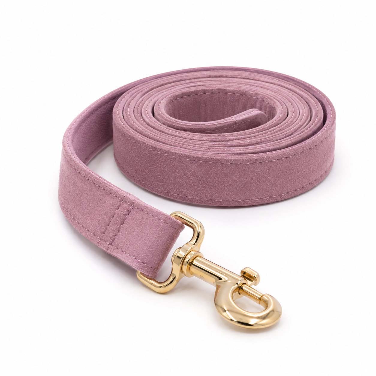 Cremig-Kaffee Samt Halsband und Leinenset